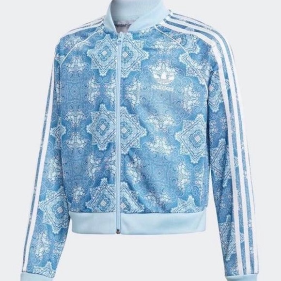 girls blue adidas jacket